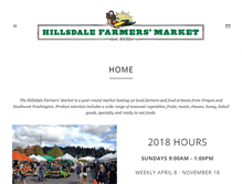 Tablet Screenshot of hillsdalefarmersmarket.com